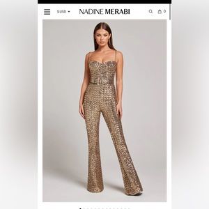 Nadine Merabi Lucinda jumpsuit XL worn once
